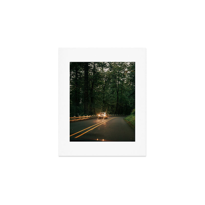 Headlights in the Forest Art Print Gallery Image 1