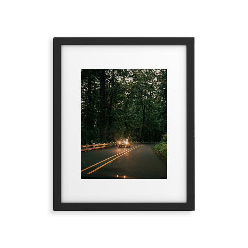 Headlights in the Forest Framed Art Print Gallery Image 5