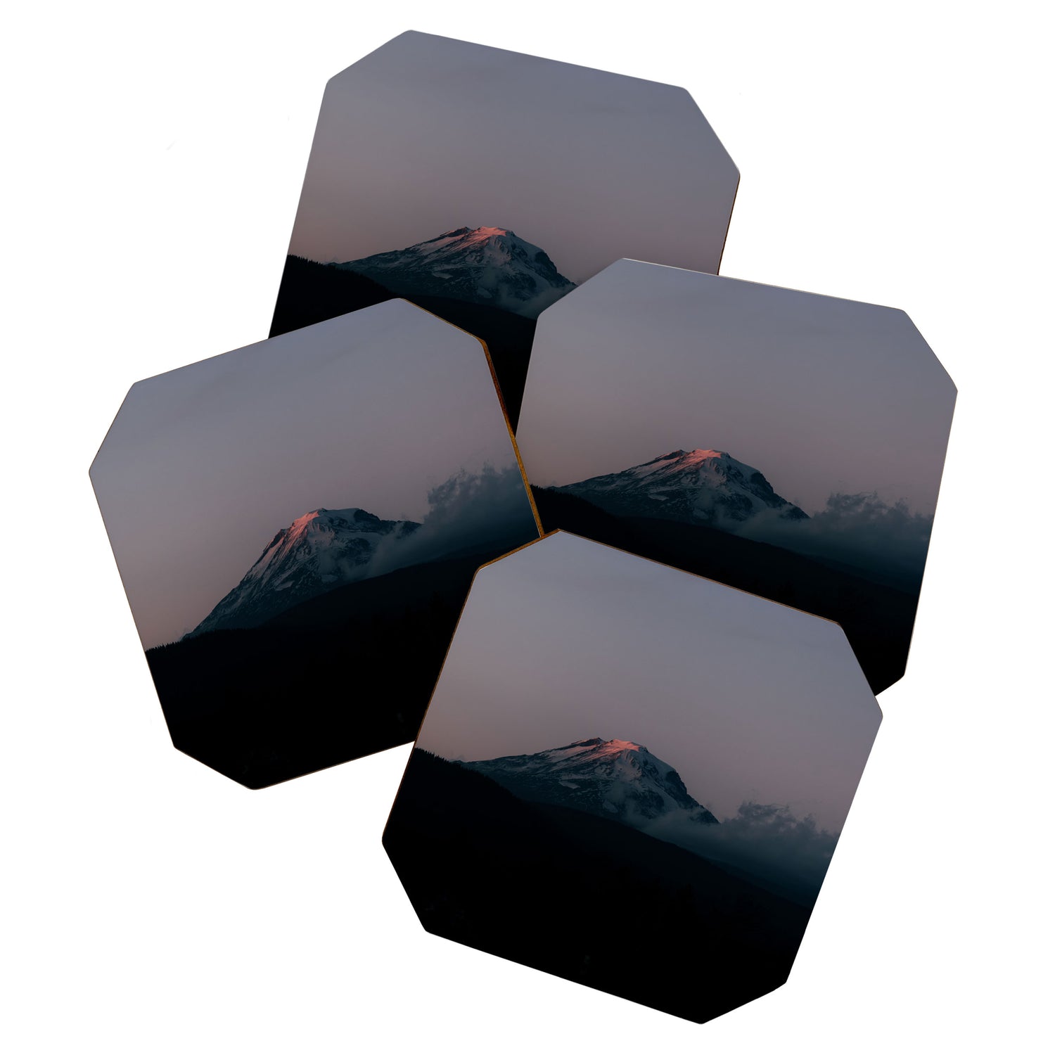 Last light on Mount Adams Coaster Gallery Image 1