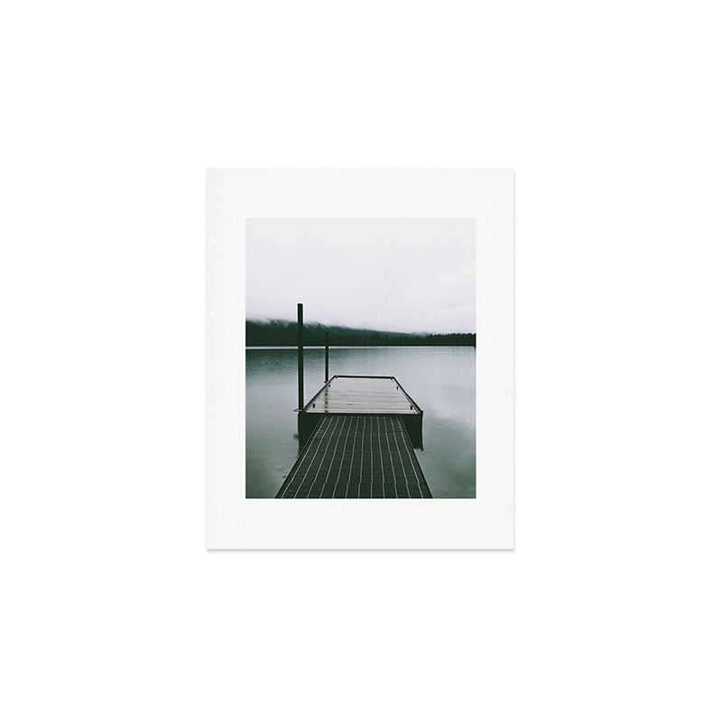 Moody Lake Dock Art Print Gallery Image 1