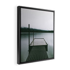 Moody Lake Dock Framed Canvas Print Gallery Image 2