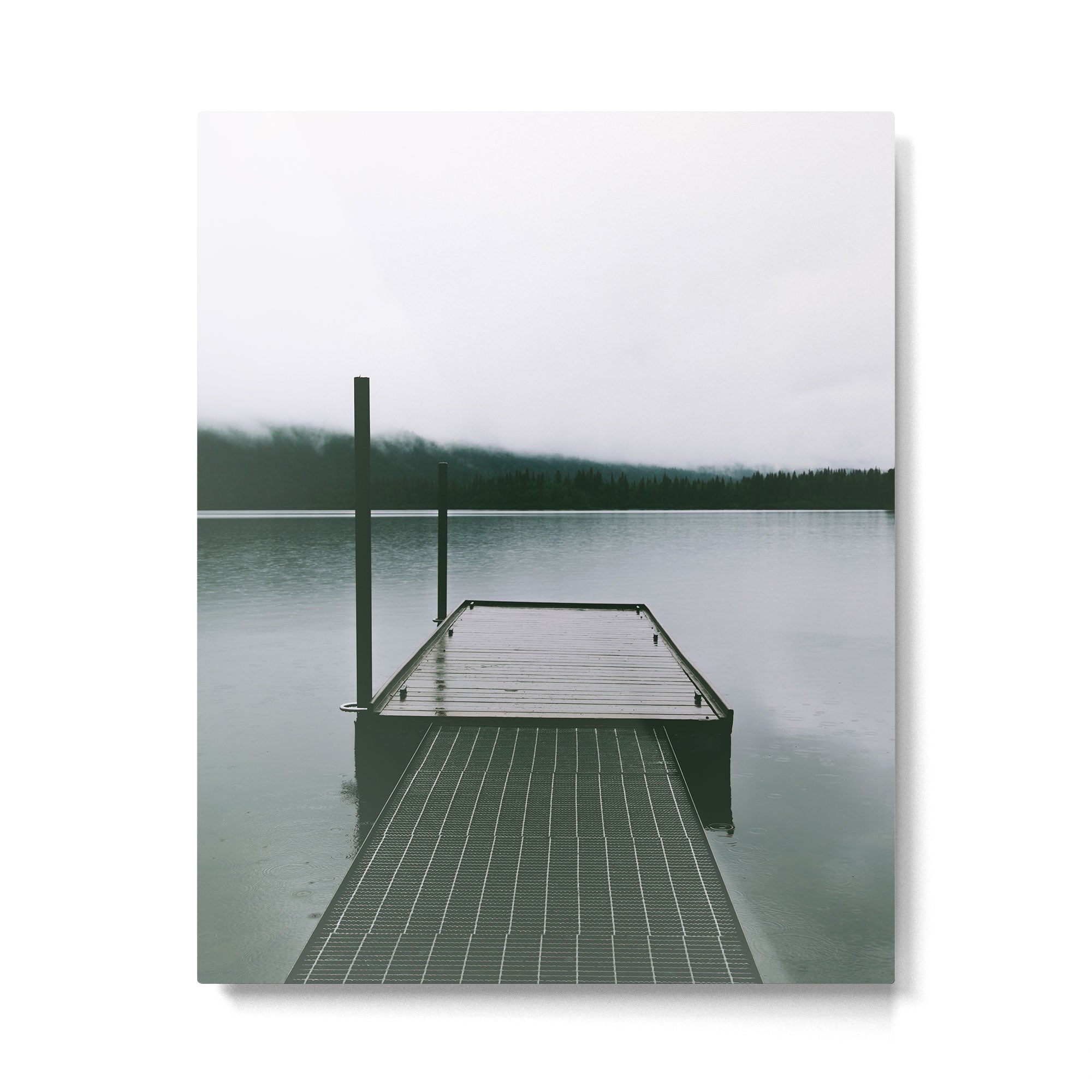 Moody Lake Dock Metal Print Gallery Image 4