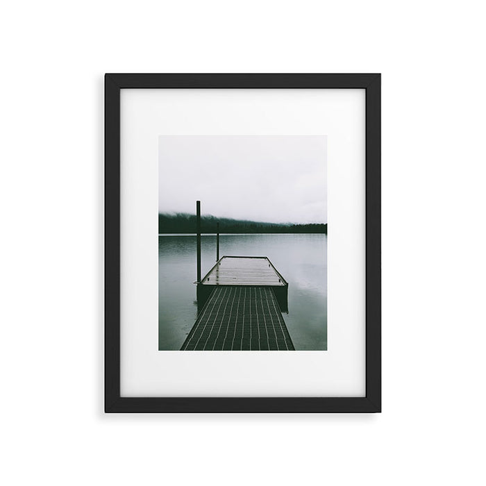 Moody Lake Dock Framed Art Print Gallery Image 1
