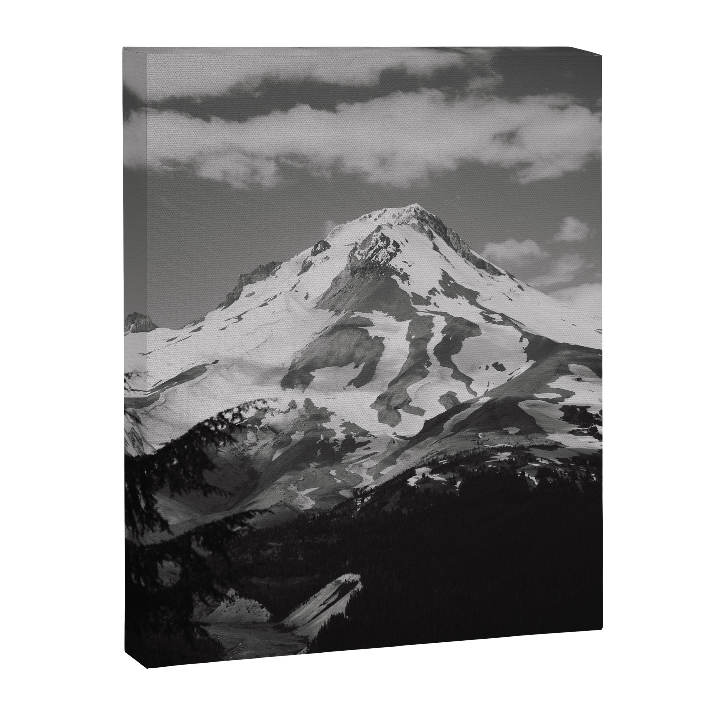 Mount Hood Black and White Canvas Print Gallery Image 6