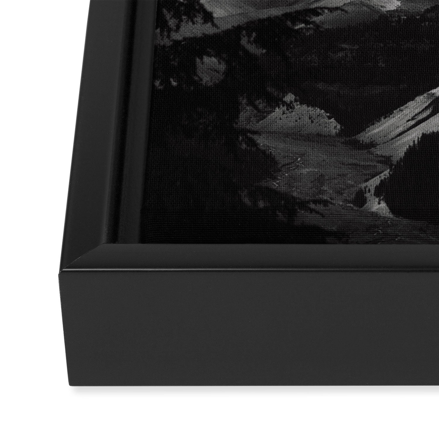 Mount Hood Black and White Framed Canvas Print Gallery Image 3