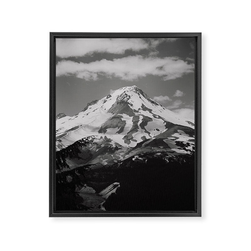 Mount Hood Black and White Framed Canvas Print Gallery Image 6