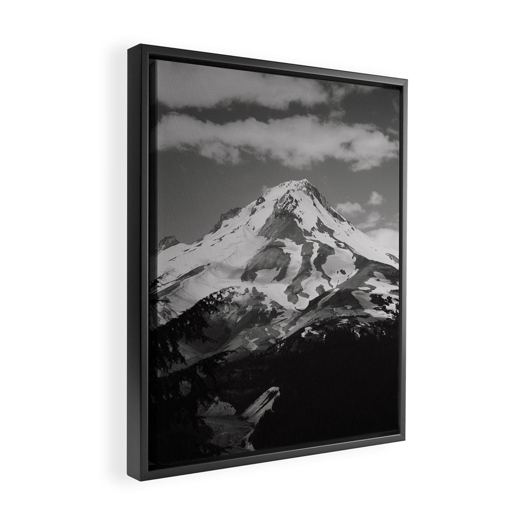 Mount Hood Black and White Framed Canvas Print Gallery Image 2