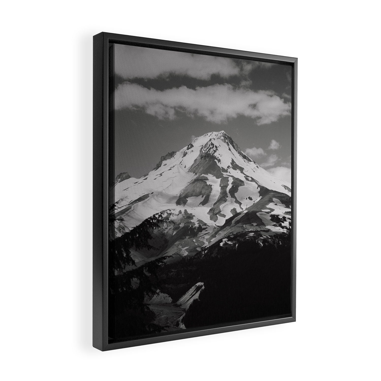 Mount Hood Black and White Framed Canvas Print Gallery Image 2