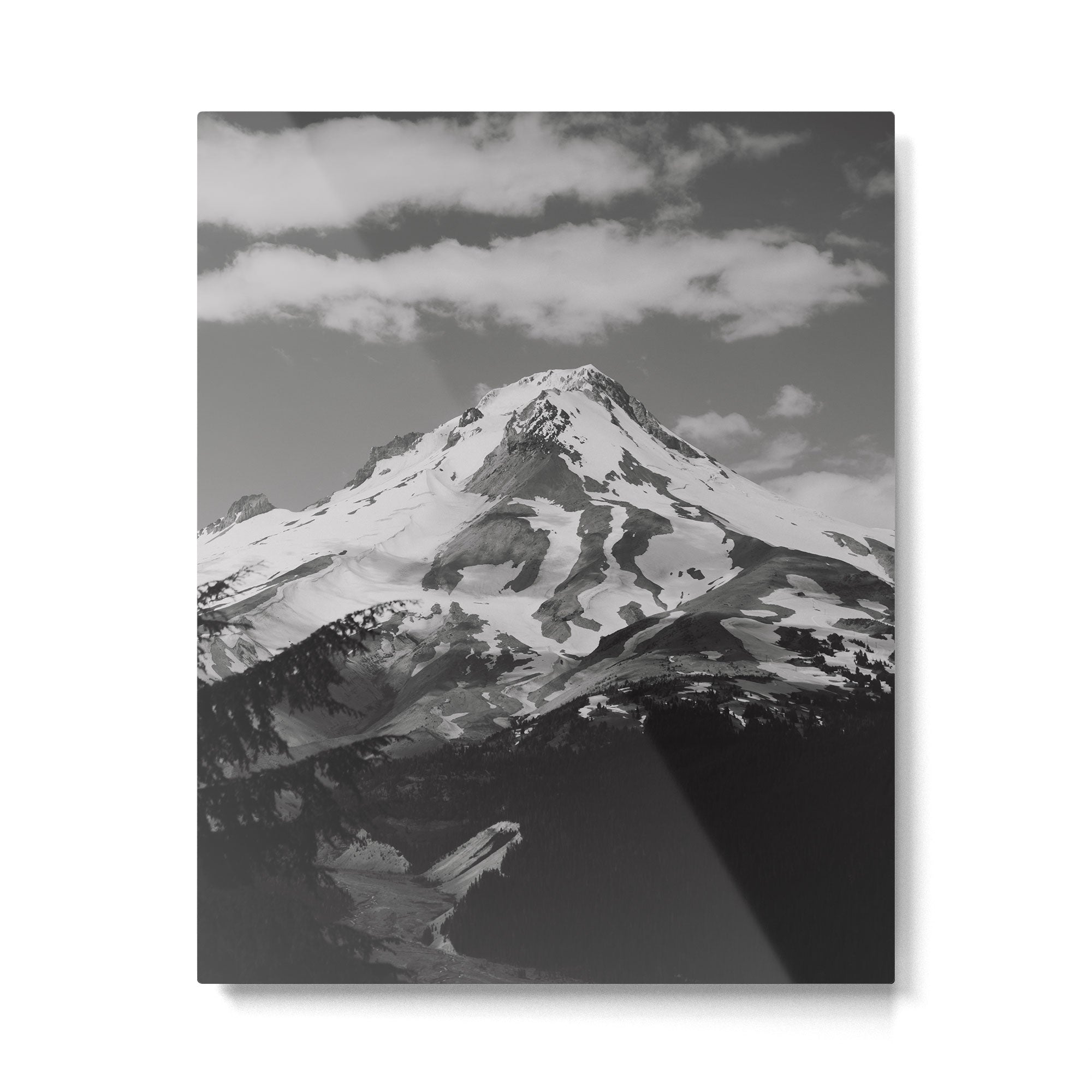 Mount Hood Black and White Metal Print Gallery Image 4