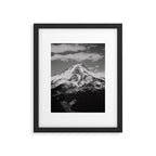 Mount Hood Black and White Framed Art Print Gallery Image 5
