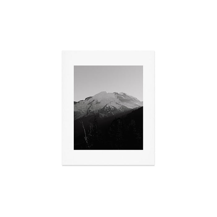 Mount Rainier Black and White Art Print Gallery Image 1