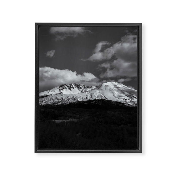 Mount Saint Helens Black and White II Framed Canvas Print Gallery Image 1