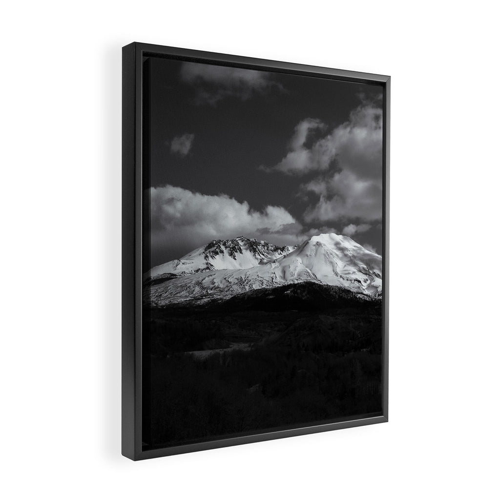 Mount Saint Helens Black and White II Framed Canvas Print Gallery Image 2
