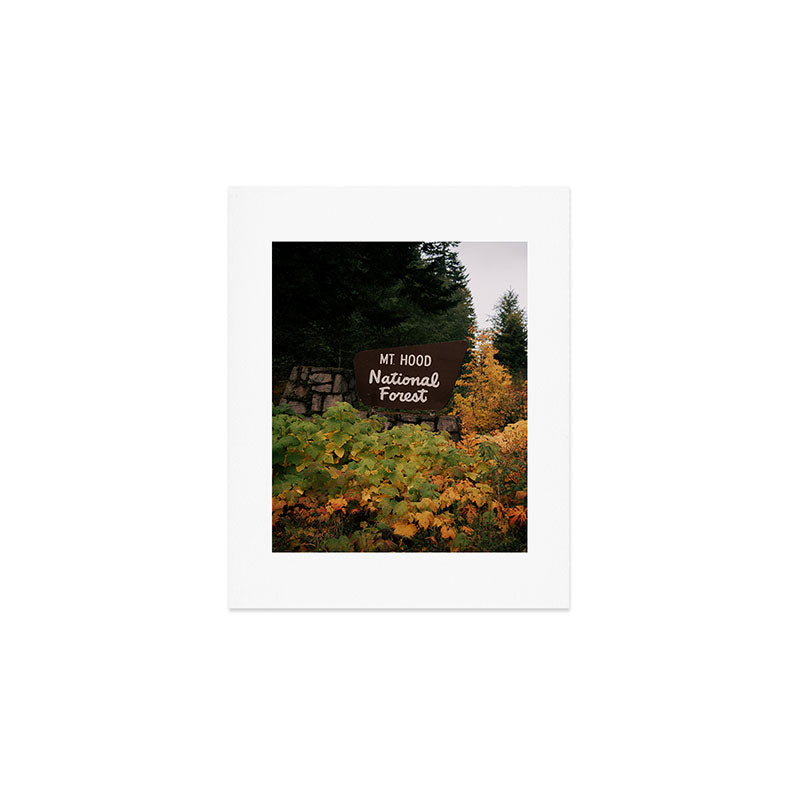 Mt Hood National Forest Sign Art Print Gallery Image 1