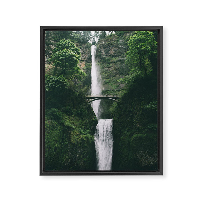Multnomah Falls III Framed Canvas Print Gallery Image 1
