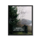 Olympic National Park Hoh Rain Forest Sign Framed Canvas Print Gallery Image 6