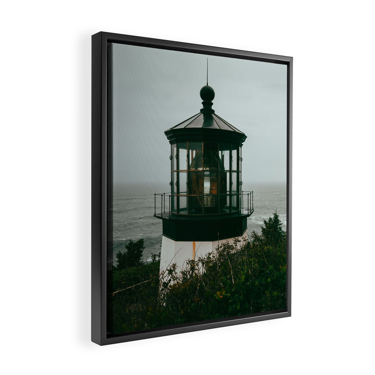 Oregon Lighthouse Framed Canvas Print Gallery Image 2