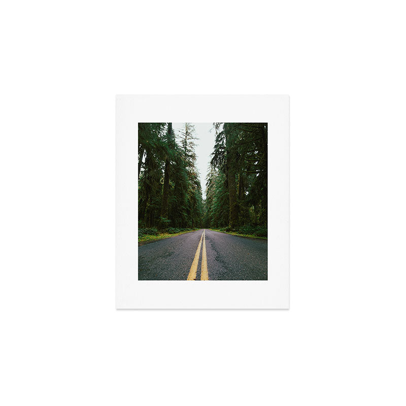Pacific Northwest Rainforest Drive Art Print Gallery Image 1