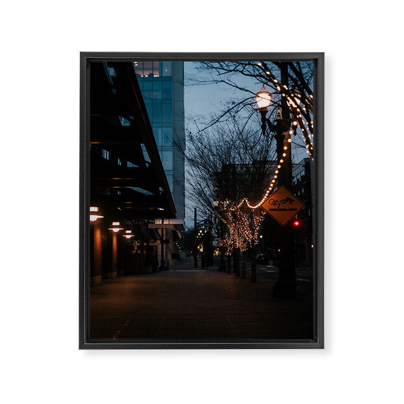Portland Pearl Blue Hour Framed Canvas Print Gallery Image 6