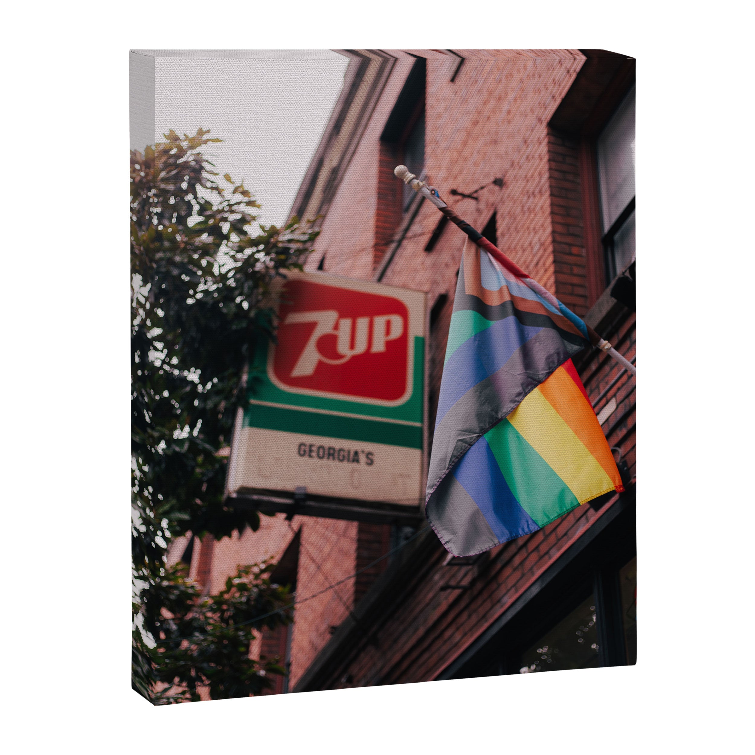 Pride Flag City Photo Canvas Print Gallery Image 6