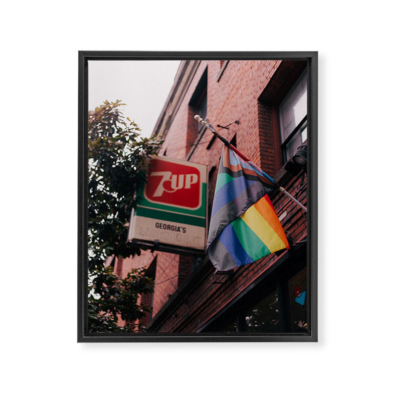 Pride Flag City Photo Framed Canvas Print Gallery Image 6