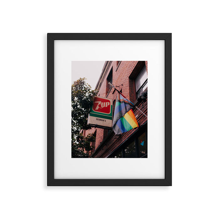 Pride Flag City Photo Framed Art Print Gallery Image 1
