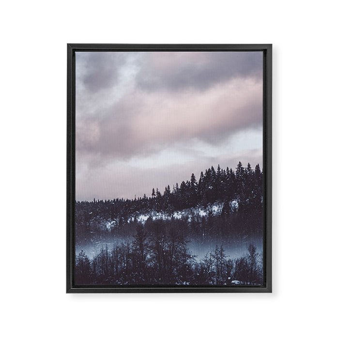 Purple Winter Framed Canvas Print Gallery Image 1