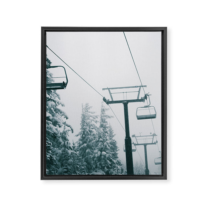 Ski Lift II Framed Canvas Print Gallery Image 6