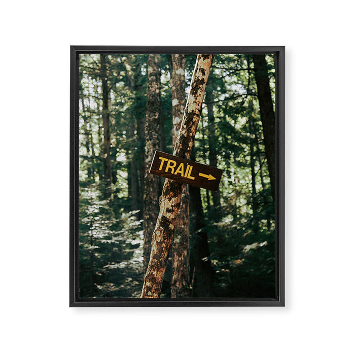 Trail Sign Framed Canvas Print Gallery Image 1