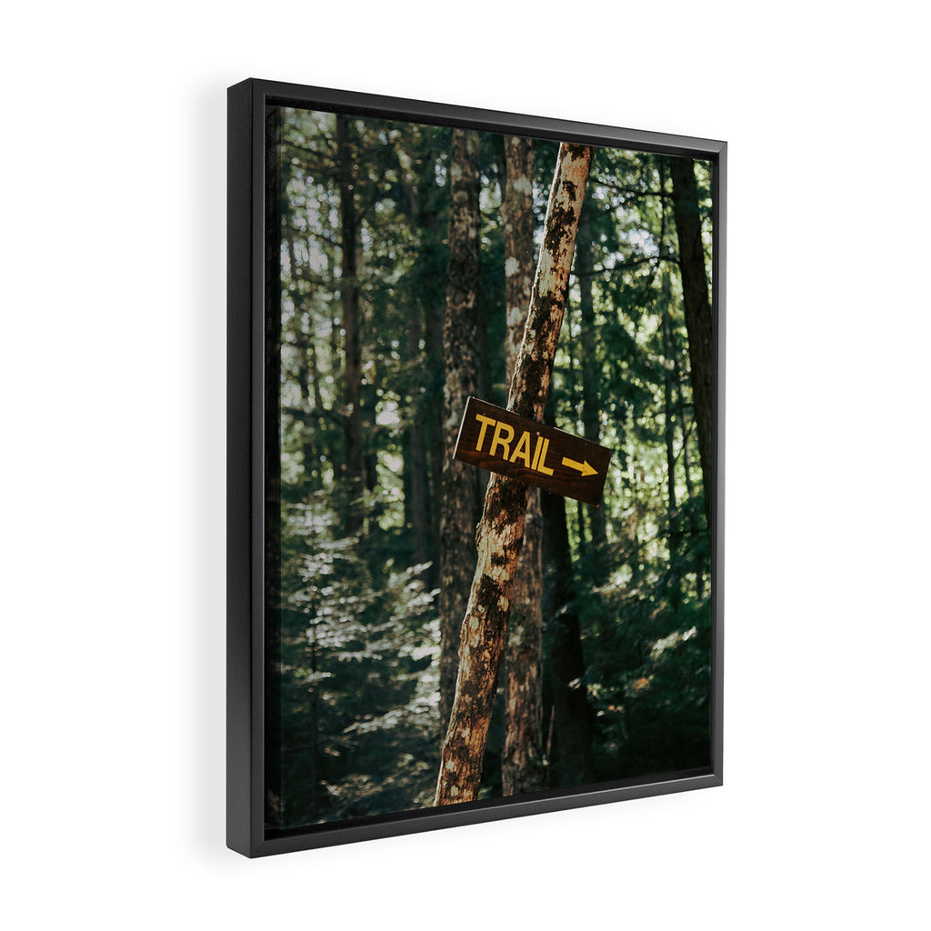 Trail Sign Framed Canvas Print Gallery Image 2