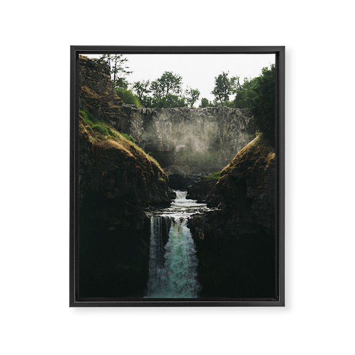 White River Falls II Framed Canvas Print Gallery Image 1