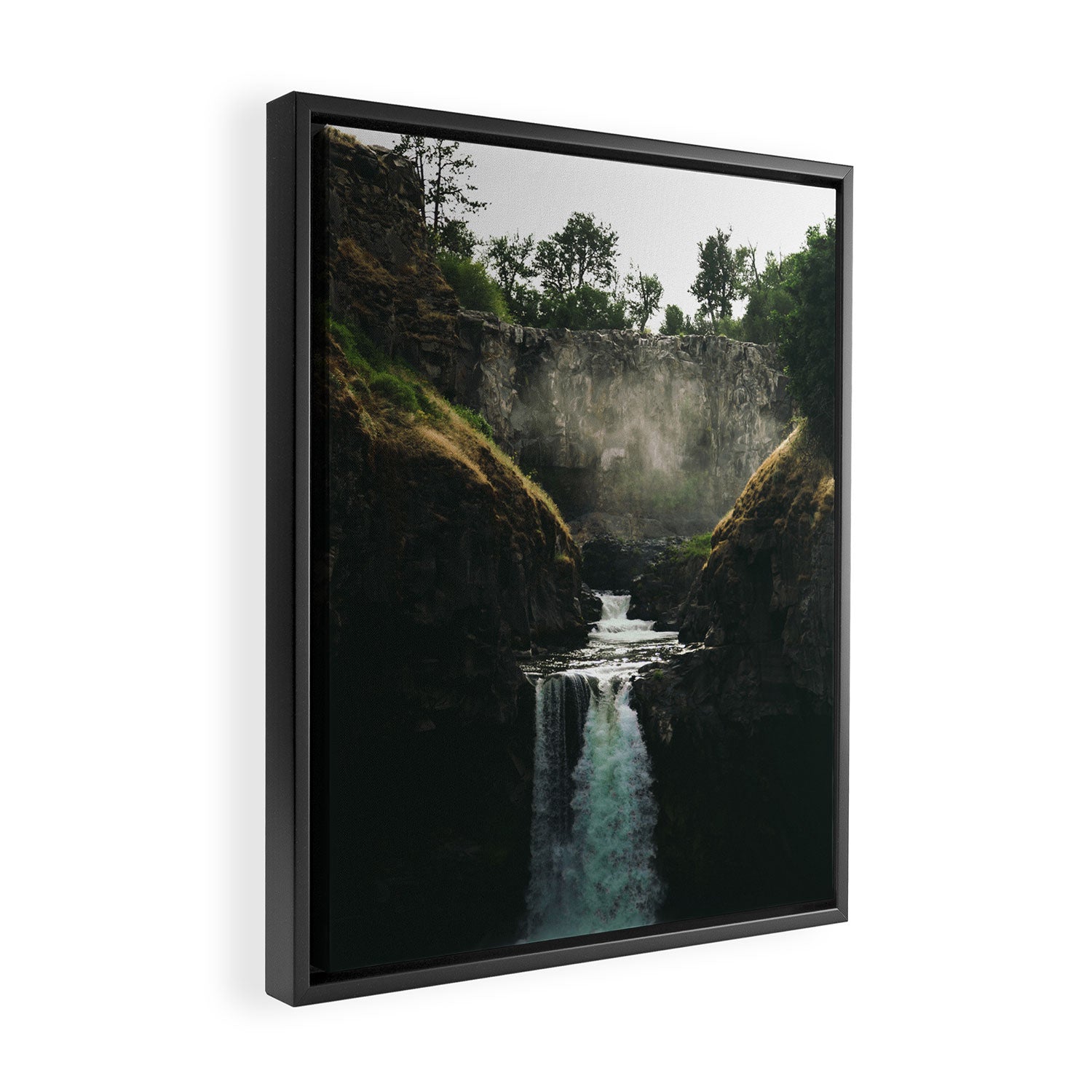 White River Falls II Framed Canvas Print Gallery Image 2