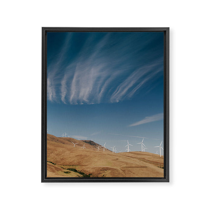 Windmills II Framed Canvas Print Gallery Image 1