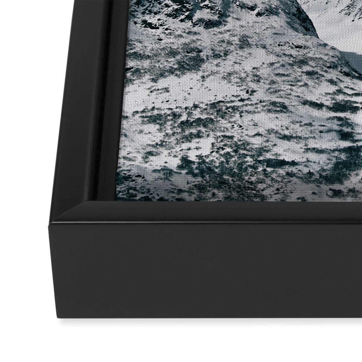 Winter Mountain Landscape Framed Canvas Print Gallery Image 3