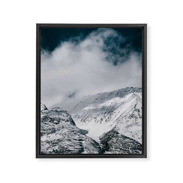 Winter Mountain Landscape Framed Canvas Print Gallery Image 1
