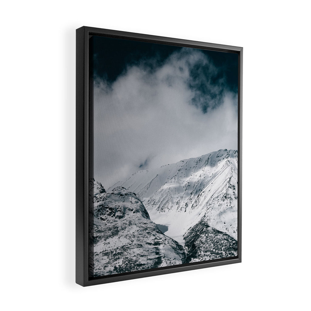 Winter Mountain Landscape Framed Canvas Print Gallery Image 2