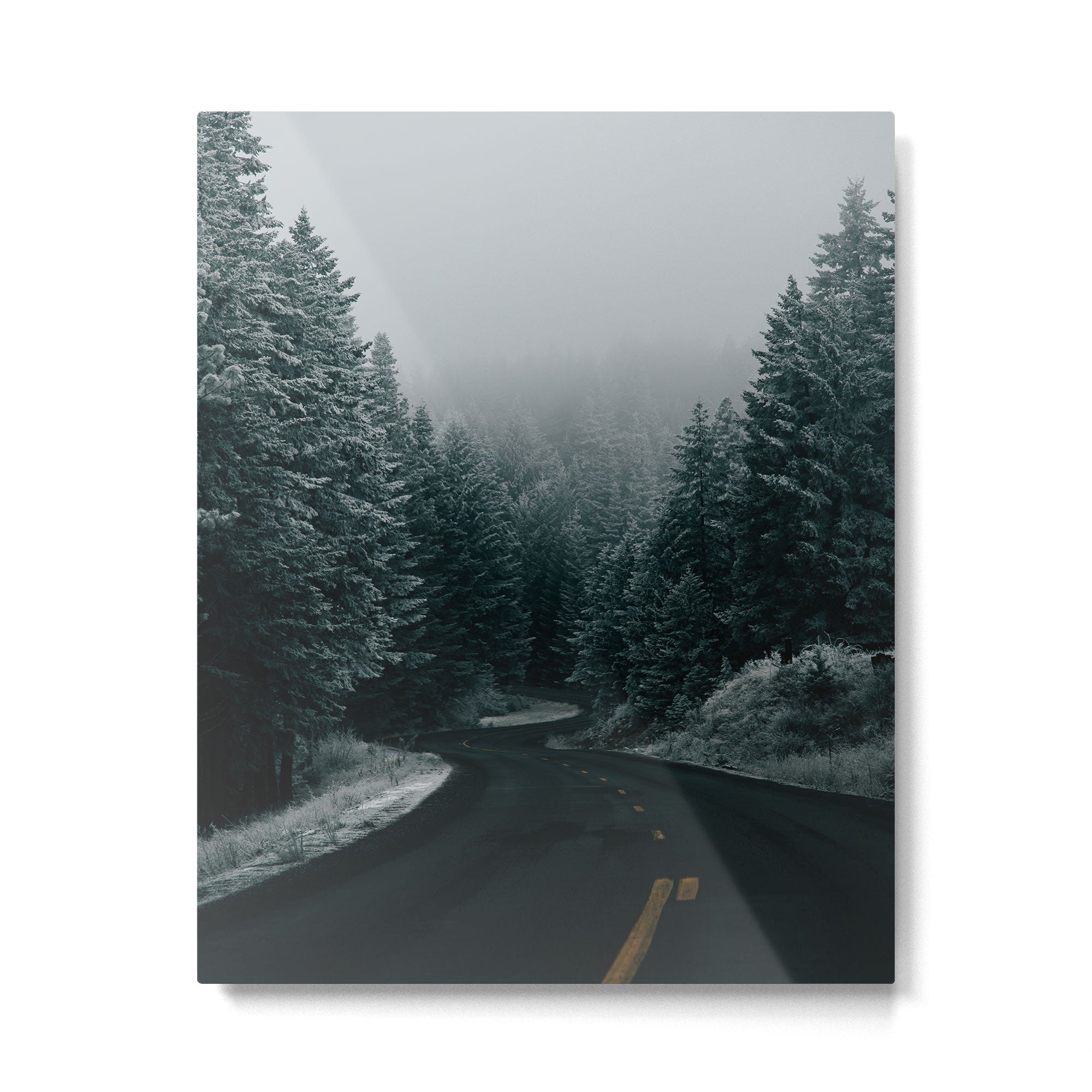 Winter Road Metal Print Gallery Image 4