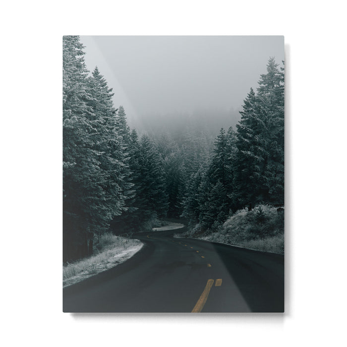 Winter Road Metal Print Gallery Image 1