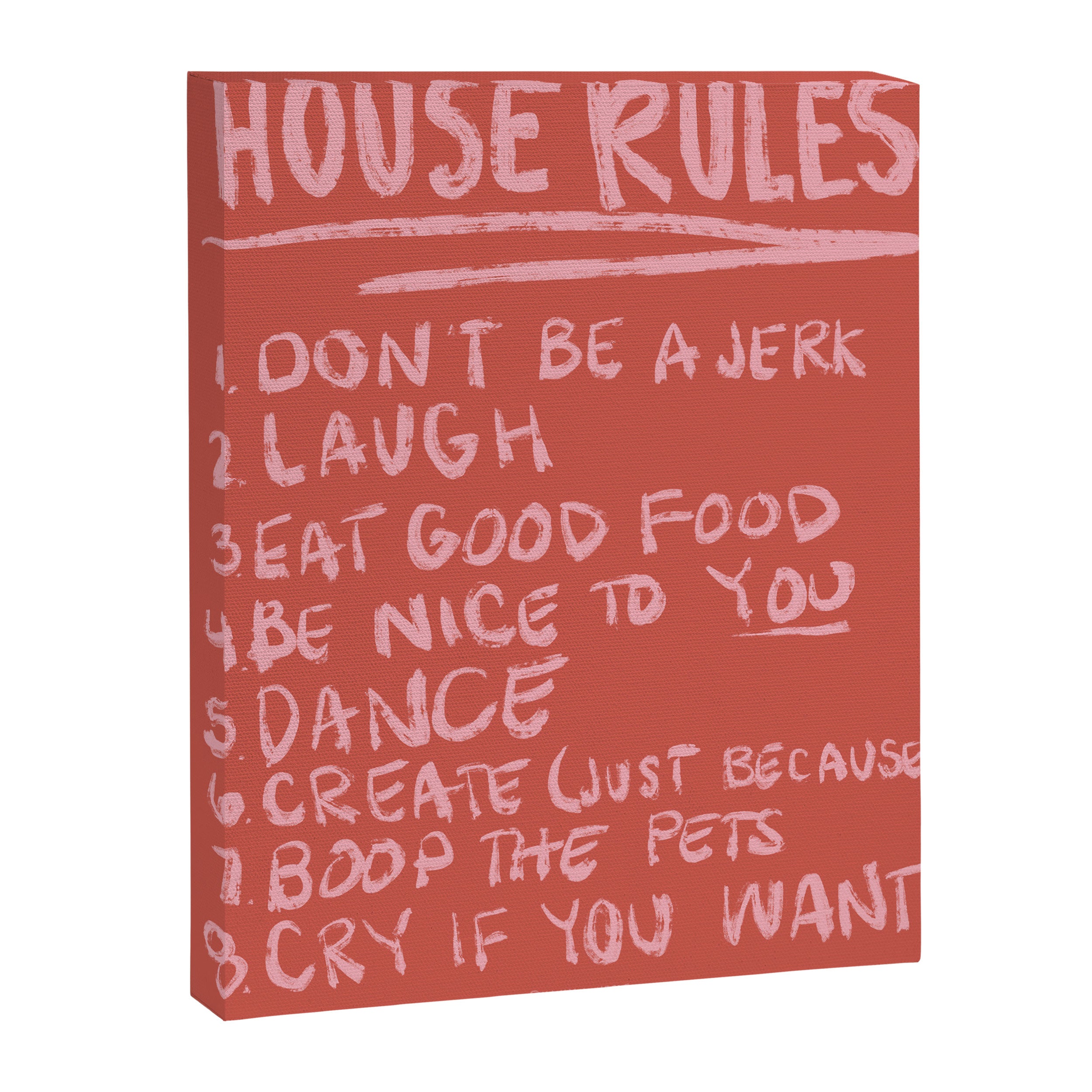 House Rules Art Print Canvas Print Gallery Image 6