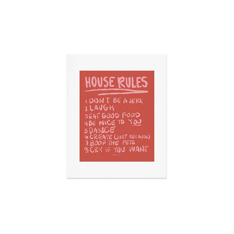 House Rules Art Print Art Print Gallery Image 1