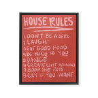 House Rules Art Print Framed Canvas Print Gallery Image 6