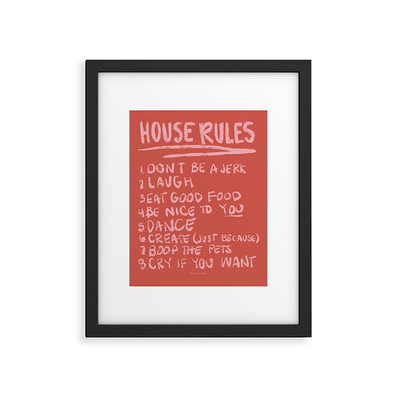 House Rules Art Print Framed Art Print Gallery Image 5