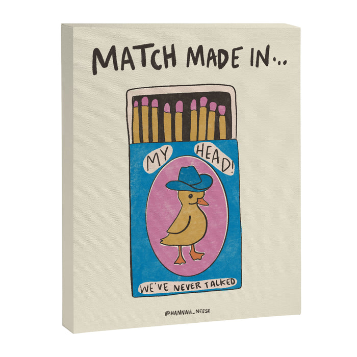 Match Made In My Head Art Print Canvas Print Gallery Image 1