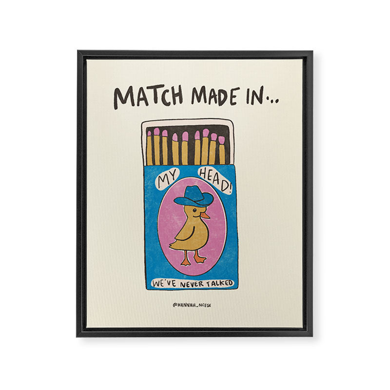 Match Made In My Head Art Print Framed Canvas Print Gallery Image 6