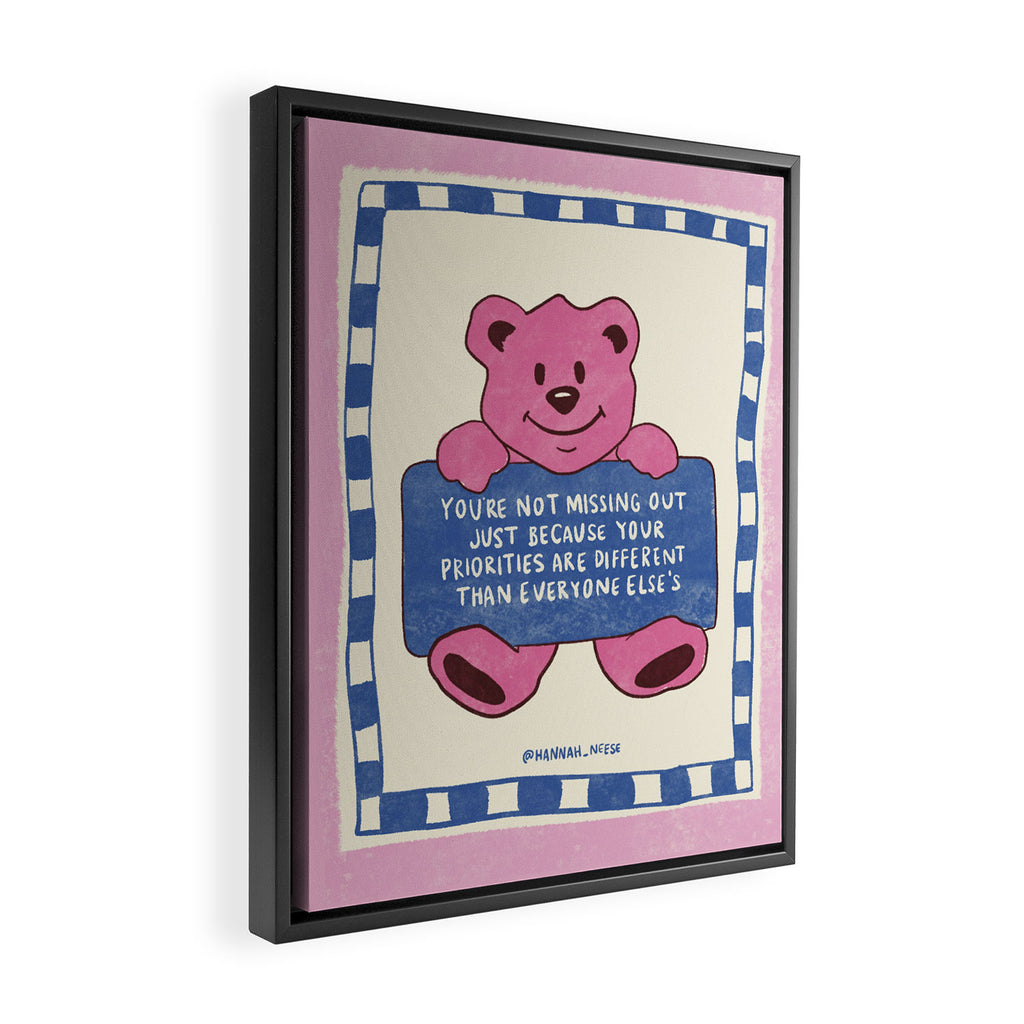 You're Not Missing Out Art Print Framed Canvas Print Gallery Image 2
