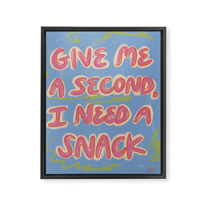 I Need a Snack Framed Canvas Print Gallery Image 1