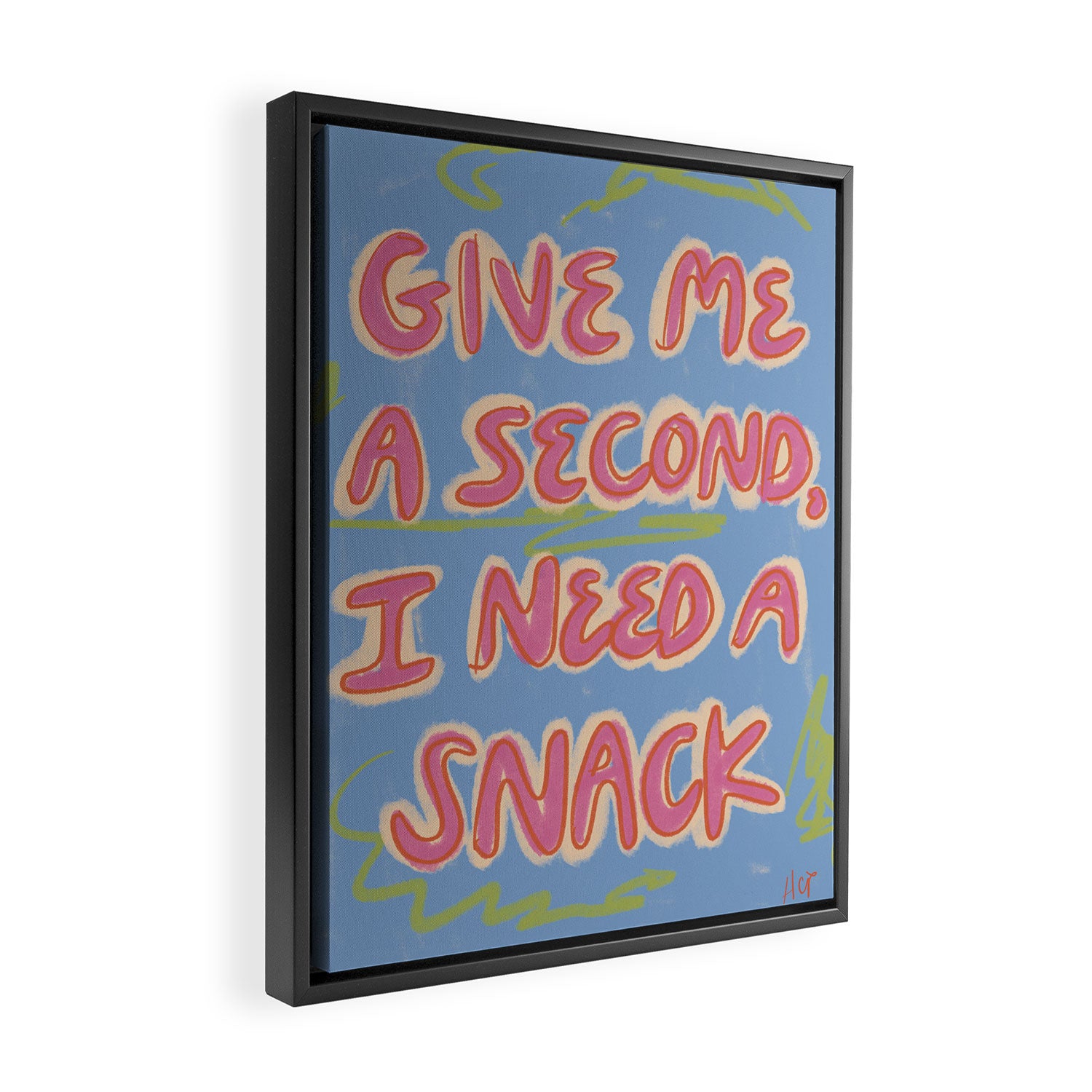 I Need a Snack Framed Canvas Print Gallery Image 2