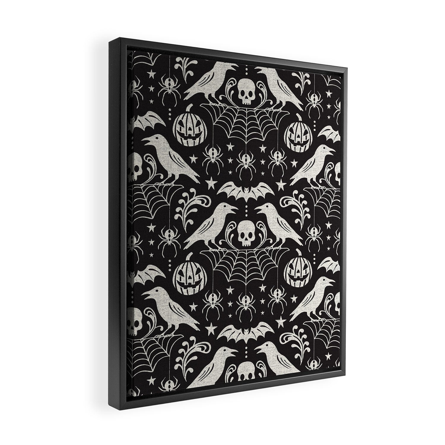 All Hallows' Eve - Black Ivory Halloween Framed Canvas Print Gallery Image 2