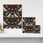 All Hallows' Eve - Black Orange Halloween Canvas Print Gallery Image 3