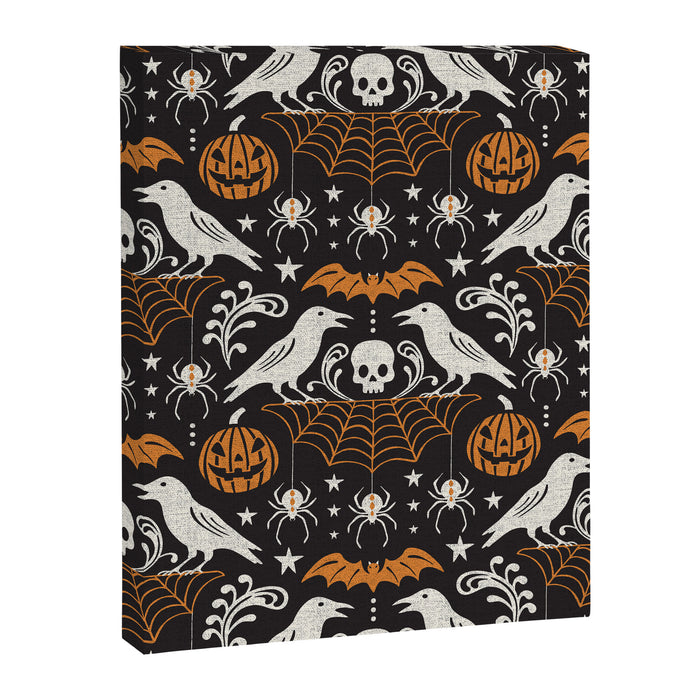 All Hallows' Eve - Black Orange Halloween Canvas Print Gallery Image 1